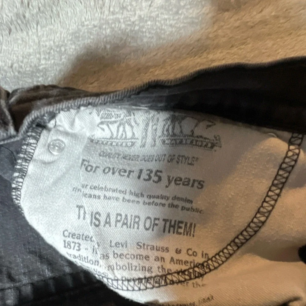 Levi's Straight Men's Jeans Black 514 Denim Cotton Button Zip Pockets Dark 32x32